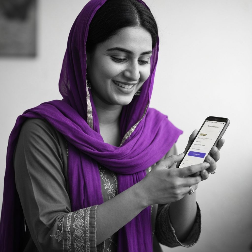 Pakistani online shopper receiving WhatsApp order updates